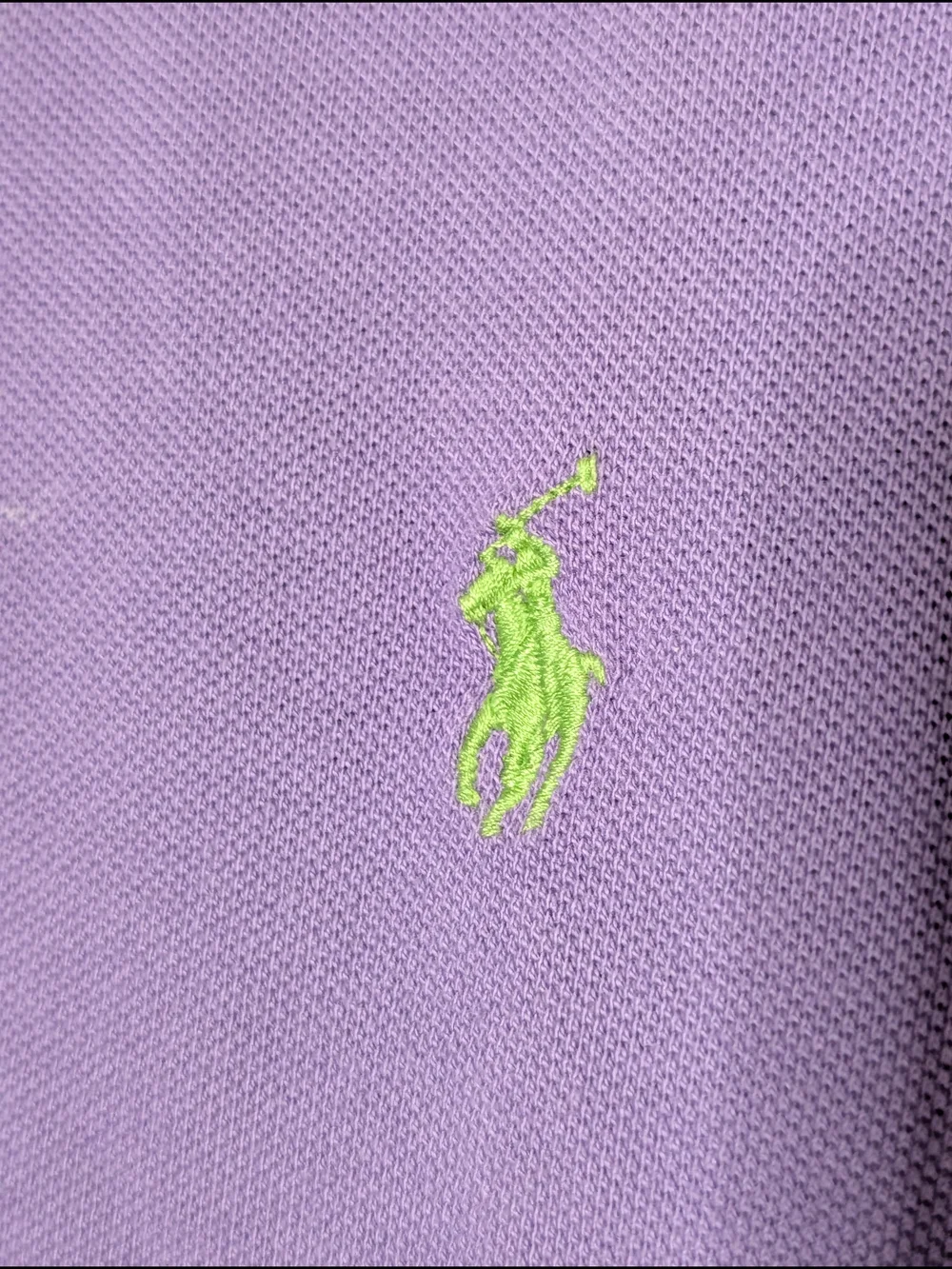 Polo by Ralph Lauren Vintage Lavender Short-Sleeve Polo with Green Pony Logo